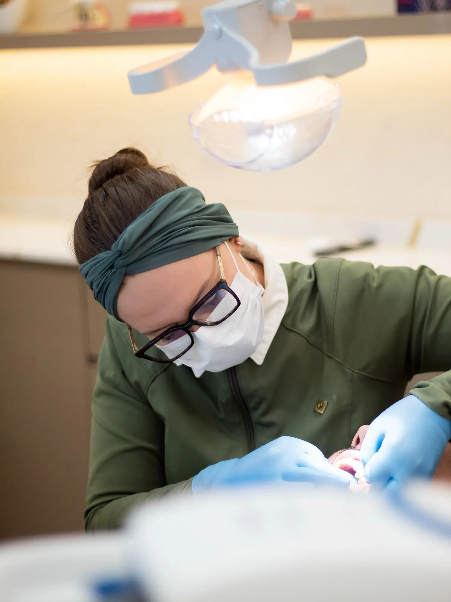Dentista da Aria em atendimento